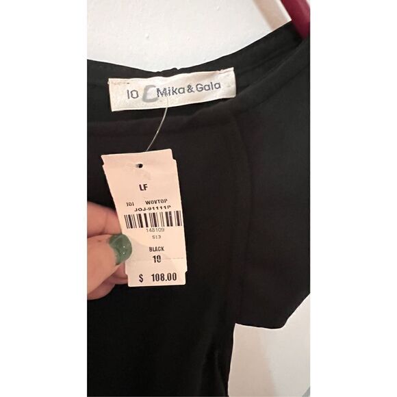 MIKA & GALA BLACK BLOUSE SIZE 10 NEW WITH TAGS - Picture 4 of 10
